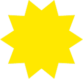 移住を知るのボタン装飾右下部トゲトゲイラスト